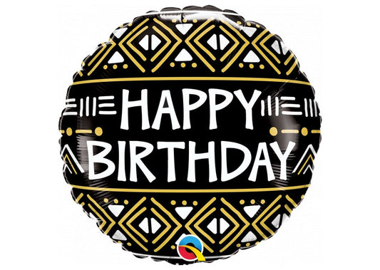Happy Birthday - Mud Cloth Print