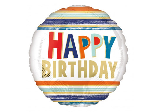 Happy Birthday - Stripes