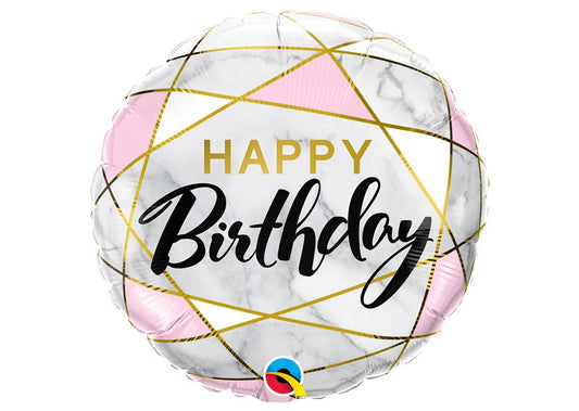 Happy Birthday Marble Rectangles