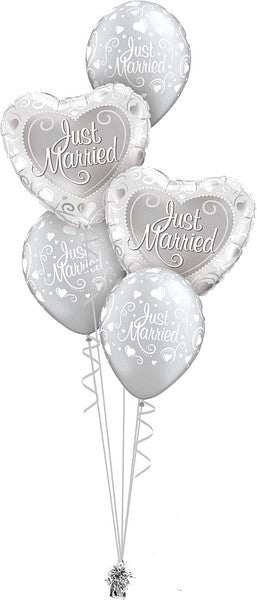 Just Married Hearts Ballonboeket