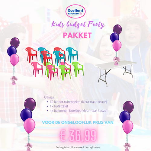 KIDS BUGGET PARTY PAKKET