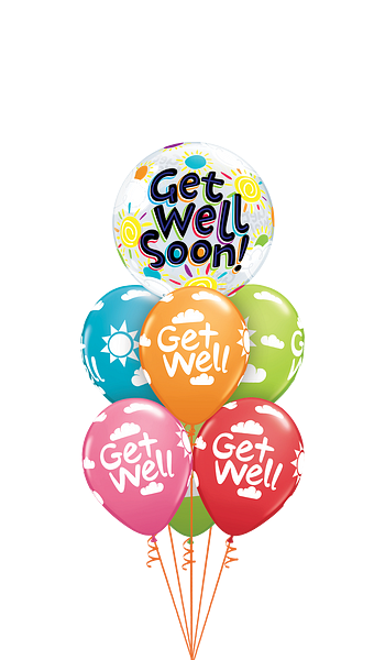 Rainbow Get Well Ballonboeket