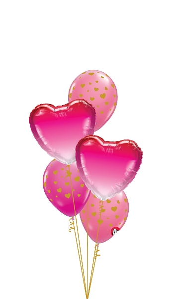 Two Hearts One Love Ballonboeket
