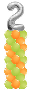 Ballonnen Pilaar Met Folie Cijfer