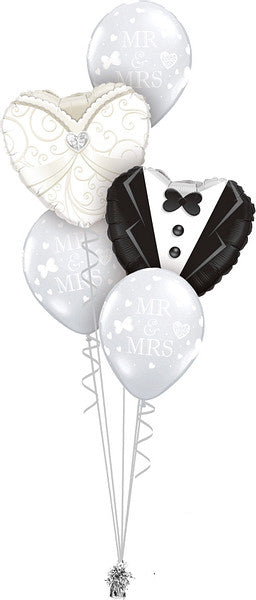 Gown & Tux Hearts Ballonboeket