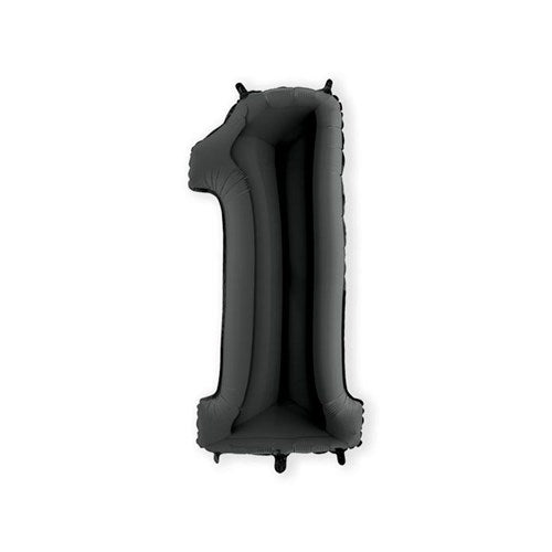 Folie cijfer 102 cm zwart