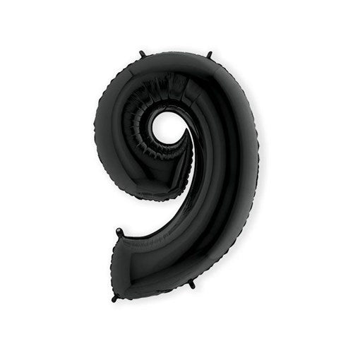 Folie cijfer 102 cm zwart