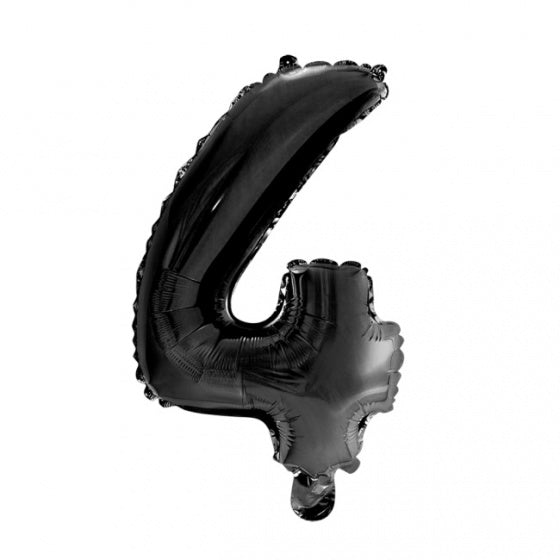 Folie cijfer 36 cm zwart