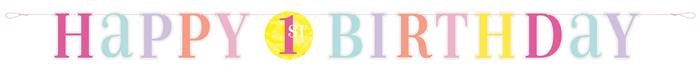 Letterslinger Eerste Verjaardag Multicolor