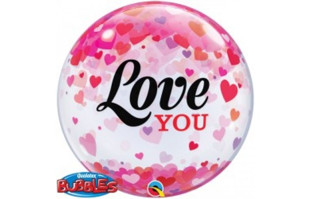 Confetti Hearts Love You
