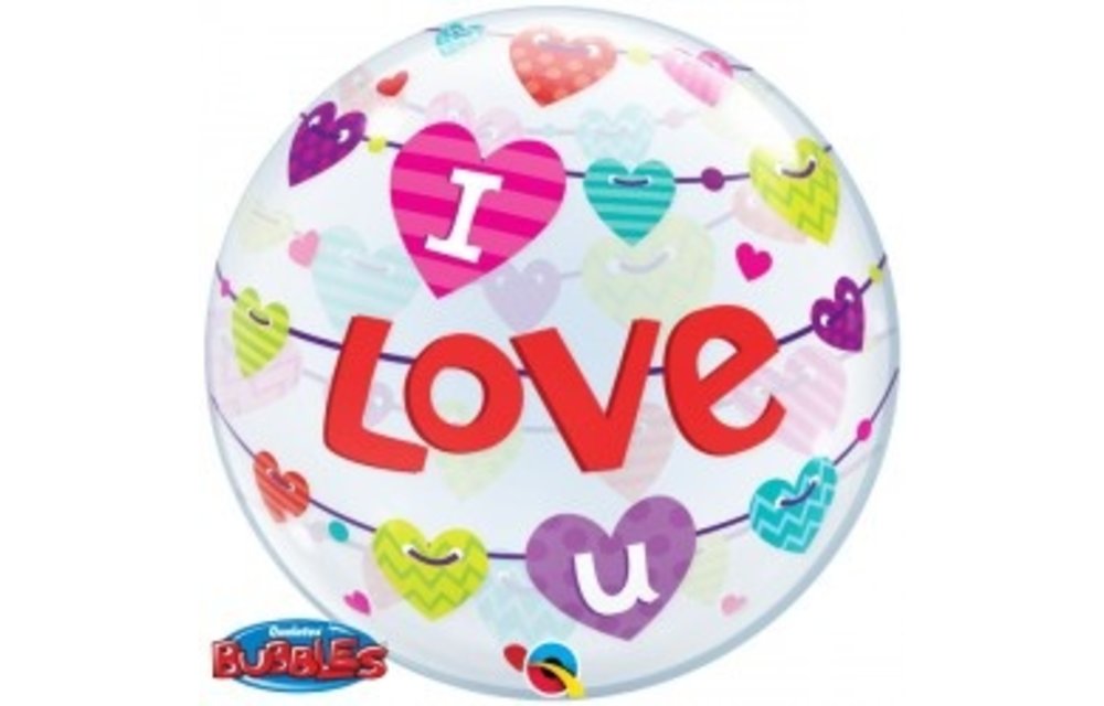 I Love You Banner Hearts