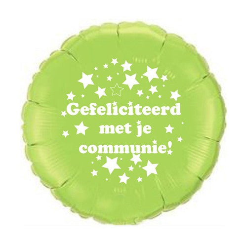 Gefeliciteerd Met Je Communie -  Lime Groen