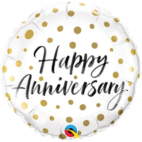 Happy Anniversary - Gold Dots