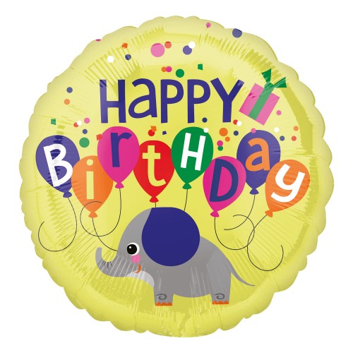 Happy Birthday - Elephant Balloons