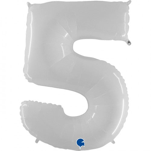Helium folie cijfer wit