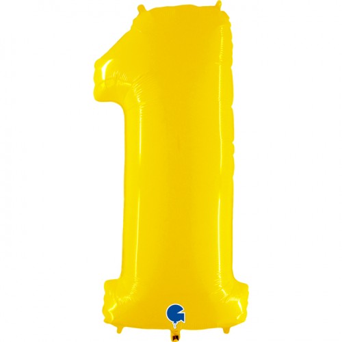 Helium folie cijfer geel