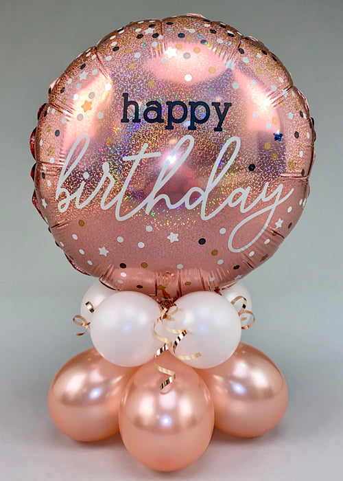 Ballon centerpiece met folie