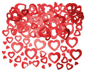 Confetti metallic hearts