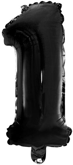 Folie cijfer 36 cm zwart